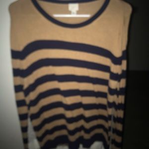 Beige and navy sweater